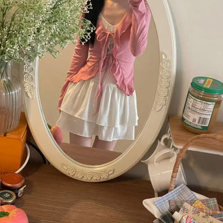 Line Cancan satin ruffle back banding skirt pants