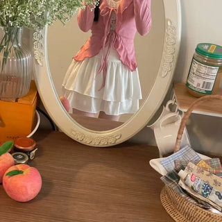 Line Cancan satin ruffle back banding skirt pants