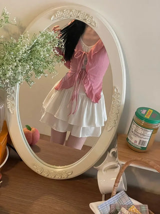 Line Cancan satin ruffle back banding skirt pants