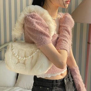 Leki Sand Washed Loose Denim Wide Pants