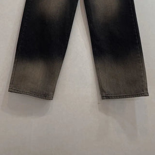 Leki Sand Washed Loose Denim Wide Pants