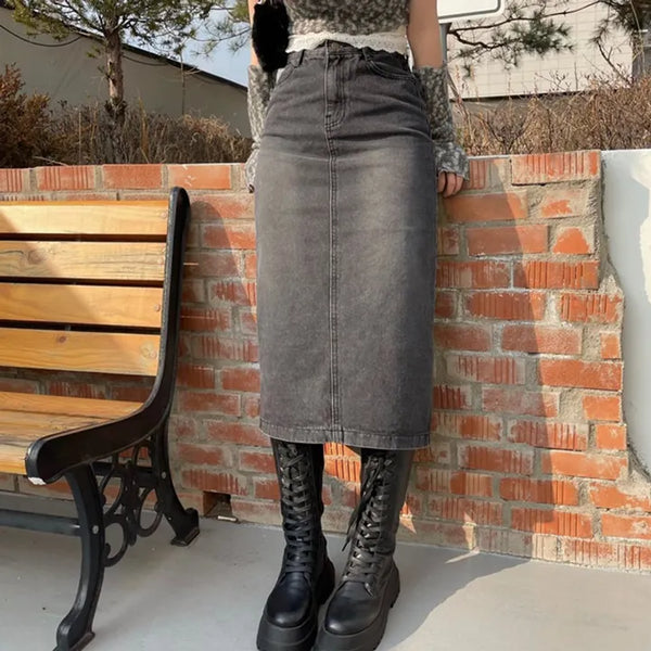 /2 sizes Woody Vintage Team Denim Long Skirt