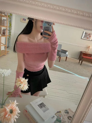 Dylan Pleated Button Wrap Back Banding Skirt Pants