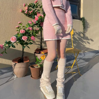 Colorful lettering patch touch gloves