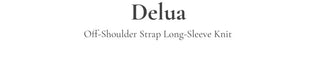Delua off-shoulder strap long-sleeved knit