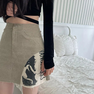 Velour X-string Ribbon Strap Warmer Long Sleeve Crop Top