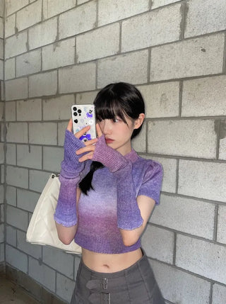 Set Kitsch Tie-Dye Knit Warmer Set