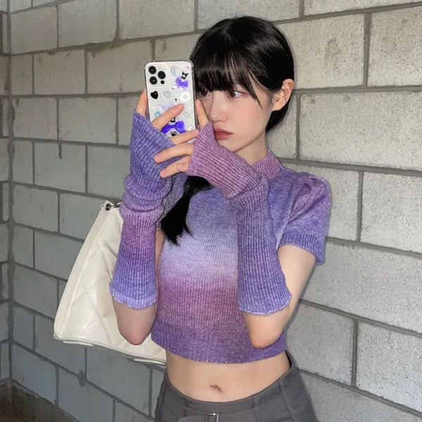 Set Kitsch Tie-Dye Knit Warmer Set