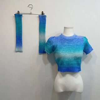 Set Kitsch Tie-Dye Knit Warmer Set