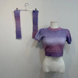 Set Kitsch Tie-Dye Knit Warmer Set