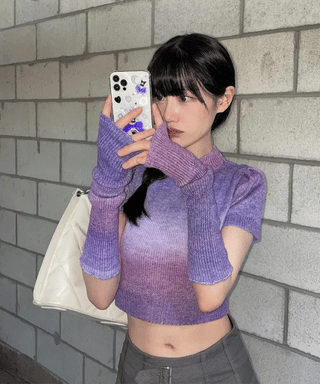 Set Kitsch Tie-Dye Knit Warmer Set