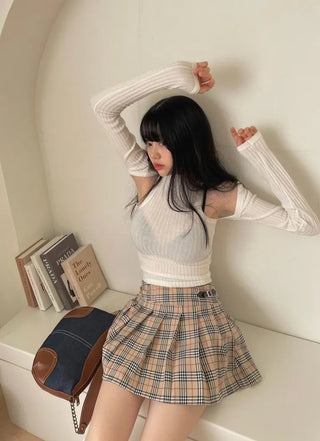 Poi School Preppy Mini Skirt