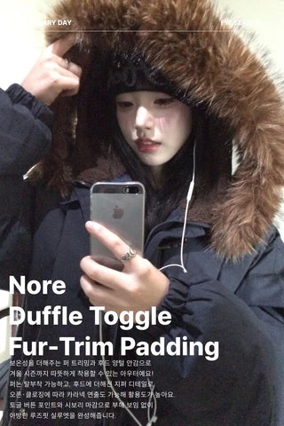 Norwegian Tteokbokki two-way fur trimmed toggle hooded padding