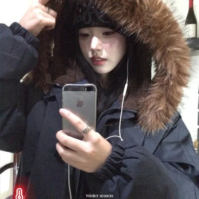 Norwegian Tteokbokki two-way fur trimmed toggle hooded padding