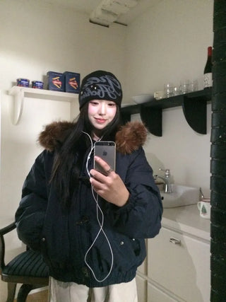 Norwegian Tteokbokki two-way fur trimmed toggle hooded padding
