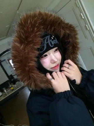 Norwegian Tteokbokki two-way fur trimmed toggle hooded padding