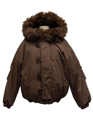 Norwegian Tteokbokki two-way fur trimmed toggle hooded padding