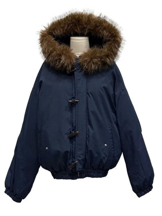 Norwegian Tteokbokki two-way fur trimmed toggle hooded padding