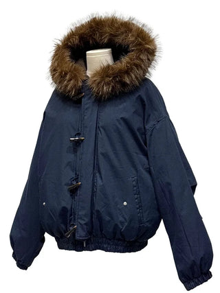 Norwegian Tteokbokki two-way fur trimmed toggle hooded padding