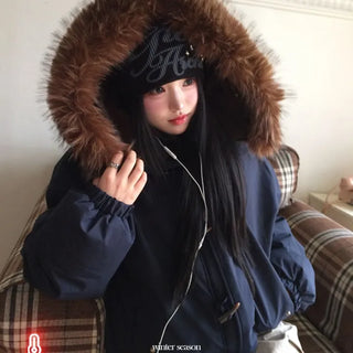 Norwegian Tteokbokki two-way fur trimmed toggle hooded padding