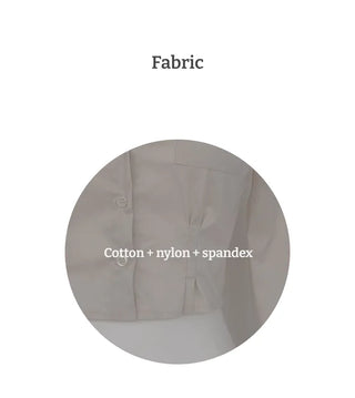 Pipi Collar Crop Preppy Pintuck Fit Shirt