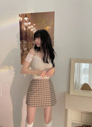 Benefi Lace Layered Halter Neck Sleeveless