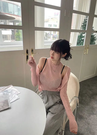 Folty Halter Neck Knit Sleeveless