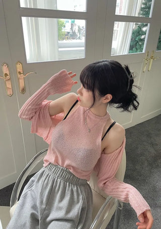 Folty Halter Neck Knit Sleeveless