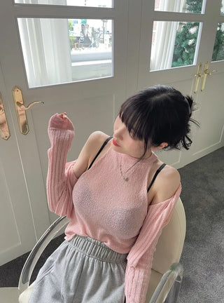 Folty Halter Neck Knit Sleeveless