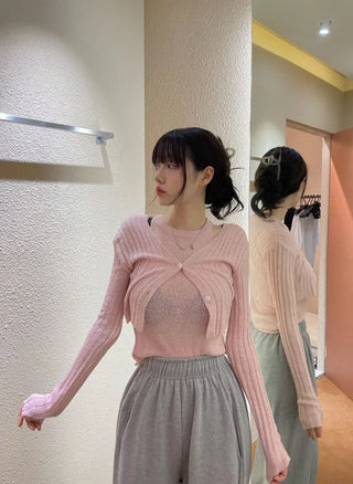 Folty Halter Neck Knit Sleeveless