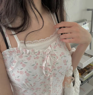 Jjonzoni Square Lace Layered Strappy Nashi