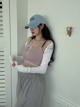 Eyelet Lace Sleeveless Bustier