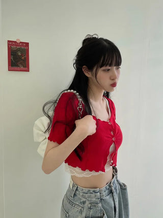 Eyelet Lace Sleeveless Bustier