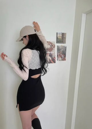 Coz Chain Link Lace Crop Bolero