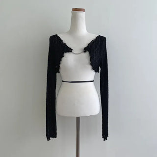 Coz Chain Link Lace Crop Bolero