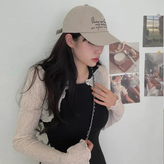 Coz Chain Link Lace Crop Bolero