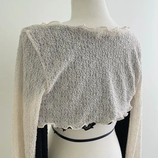 Coz Chain Link Lace Crop Bolero