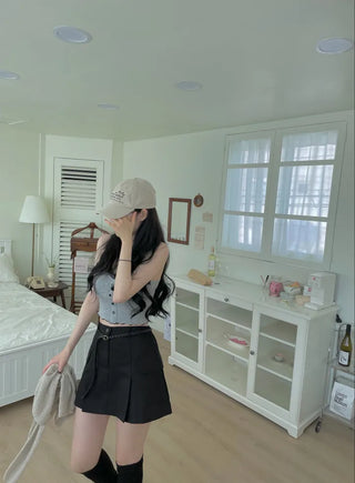 Nipo Lace Wave Button Sleeveless