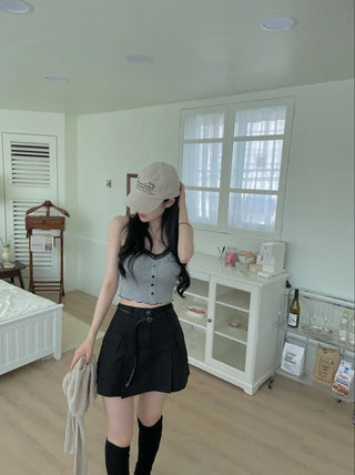 Nipo Lace Wave Button Sleeveless