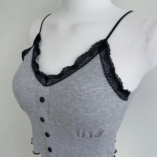 Nipo Lace Wave Button Sleeveless