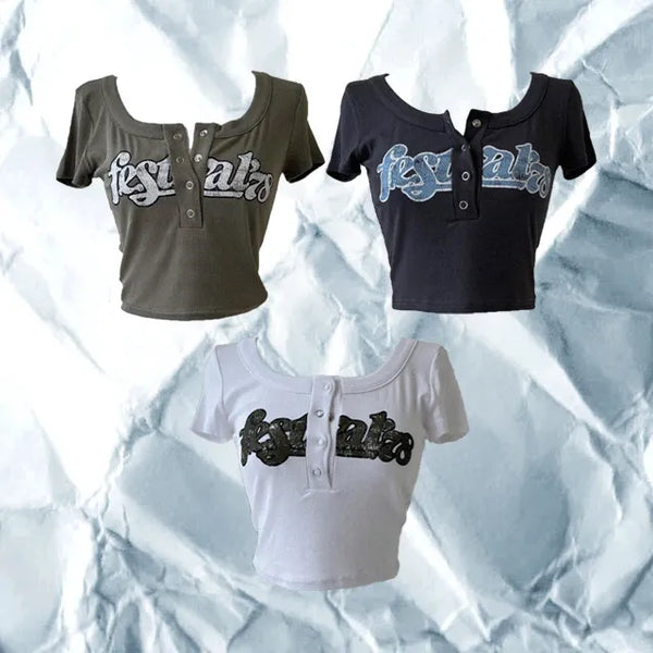 Moni Vintage Print Short Sleeve T-Shirt