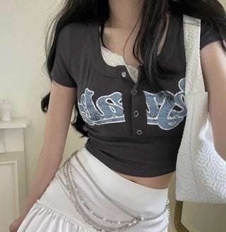 Moni Vintage Print Short Sleeve T-Shirt