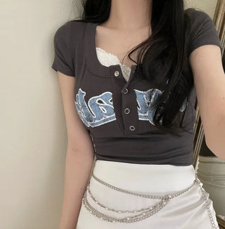 Moni Vintage Print Short Sleeve T-Shirt