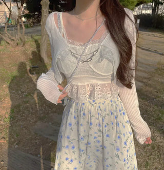 Bloom Lace Embroidery Sleeveless