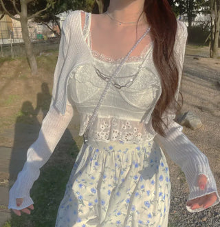 Bloom Lace Embroidery Sleeveless