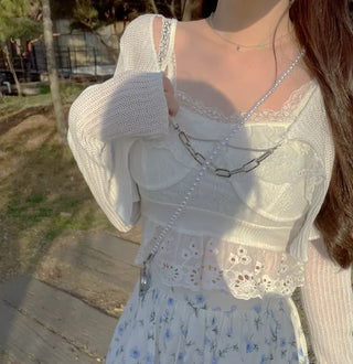 Bloom Lace Embroidery Sleeveless