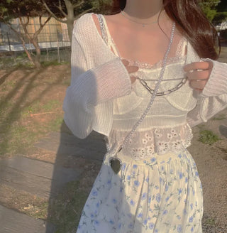 Bloom Lace Embroidery Sleeveless