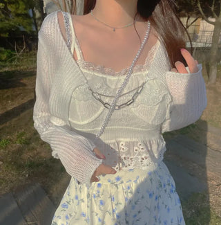 Bloom Lace Embroidery Sleeveless