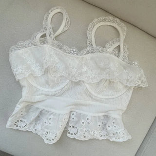 Bloom Lace Embroidery Sleeveless