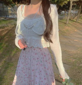 Bloom Lace Embroidery Sleeveless